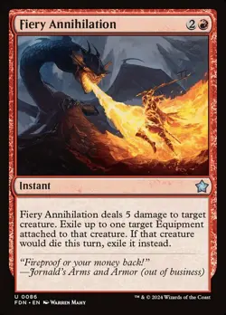 x1 Fiery Annihilation - Foundations - NM - MTG - Image 1