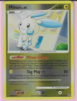 Pokemon - Secret Wonders "Minun" 32/132 Reverse Holo X1 - Image 1