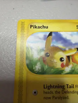 Pikachu 124/165 Common Expedition Base Set Pokemon DMG - Image 3