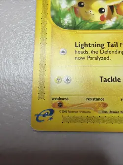 Pikachu 124/165 Common Expedition Base Set Pokemon DMG - Image 4