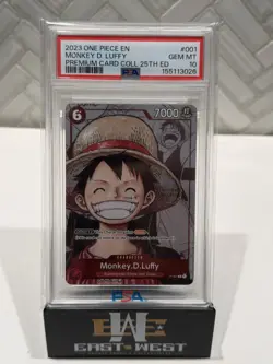 2023 One Piece Monkey D. Luffy P-001 Promo Foil PSA 10 - Image 1