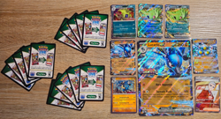 pokemon prismatic evolutions lot, 151 cards, 15 rewards cards, 1 jumbo - Image 1