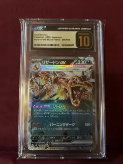 CGC 10 PRISTINE Charizard ex Ruler of the Black Flame sv3 066/108 Holo Pokemon - Image 1