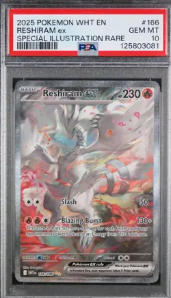 Pokemon - White Flare Special Illustration Rare Reshiram 166 EX PSA 10 - Image 1