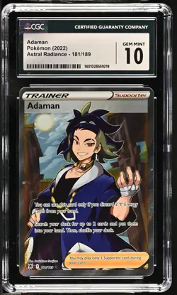 2022 Pokemon Astral Radiance Adaman #181/189 Ultra Rare CGC 10 GEM MINT - Image 1