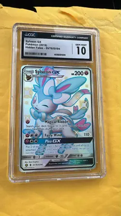 Pokemon Shiny Sylveon GX Full Art SV76/SV94 Hidden Fates CGC 10 GEM MINT - Image 1