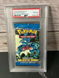 PSA 10 GEM MINT 2007 Pokemon Majestic Dawn Sealed Booster Pack DIAMOND PEARL - Image 1