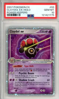2007 Pokemon EX #93 Claydol EX Holo Power Keepers PSA 10 - Image 1