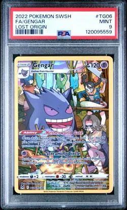 2022 Pokemon SWSH Full Art Gengar TG06/TG30 Lost Origin PSA 9 - Image 1