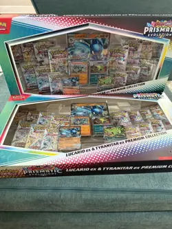 Pokemon Prismatic Lucario Ex Tyranitar Ex Premium Collection NEW SEALED LOT OF 2 - Image 1