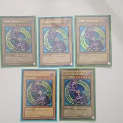 YUGIOH Dark Magician SDY-006 X5 Unlimited Ed English Ultra Rare mp 1 holo bleed - Image 1