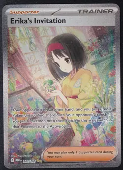 Erikas Invitation 203/165 Pokemon TCG Scarlet and Violet 151 Sir Hyper Rare Card - Image 1