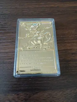 1999 MewTwo Pokemon 24K Gold Plated Trading card Limited Edition Burger King - Image 2