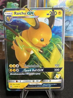 Pokemon TCG Raichu GX Hidden Fates Holo Ultra Rare Card 20/68 - Image 1