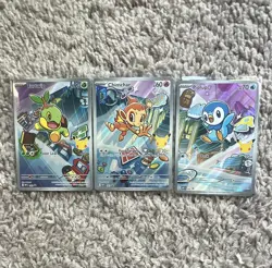 Pokemon Promo Turtwig Chimchar Piplup 3-Card Lot First Partner Series 1 Gen 4 - Image 1