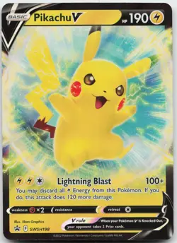 Pikachu V Holo Promo SWSH: Sword & Shield Promo Cards SWSH198 NM - Image 1