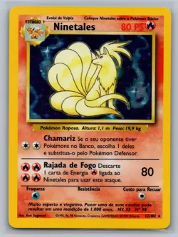 Ninetales Base Set #012/102 Holo Rare Pokemon Card - Image 1