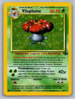 Vileplume (15) Jungle #15/64 Holo Rare Pokemon Card w/ SWIRL - Image 1