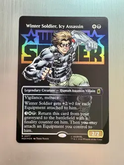 Winter Soldier, Icy Assassin - 377 - MTG: Marvel Super Heroes - Borderless -FOIL - Image 1