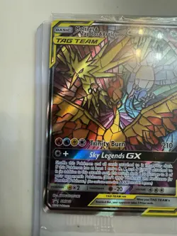 Sealed Pokemon TCG Moltres Zapdos Articuno GX SM210 Stained Glass Promos Holo - Image 1