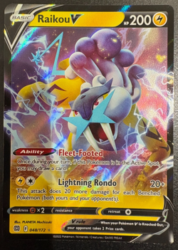 Pokemon TCG Raikou V 048/172 Half Art Brilliant Stars NM - Image 1