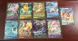 Eevee Evolutions V Promo Complete SWSH 9 Card Set Eeveelutions Pokemon TCG NM - Image 1