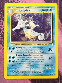 Pokemon: Neo Genesis: Unlimited Holofoil Kingdra: Heavily Played Condition - Image 1