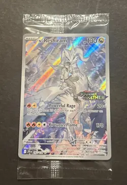2025 SCARLET & VIOLET JOURNEY TOGETHER N’S RESHIRAM ‘IR’STAMPED SEALED PROMO - Image 4