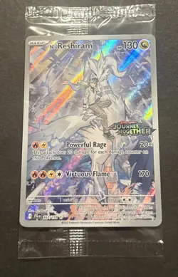 2025 SCARLET & VIOLET JOURNEY TOGETHER N’S RESHIRAM ‘IR’STAMPED SEALED PROMO - Image 5