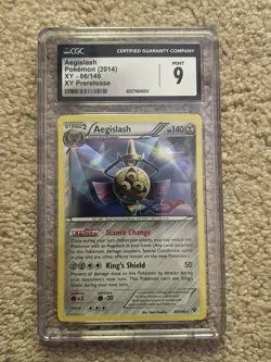 Pokemon TCG Aegislash XY Prerelease Holo Promo 86/146 CGC 9 2014 - Image 1