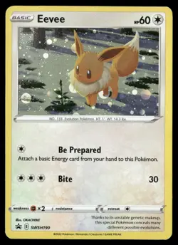 Eevee SWSH190 Holo Promo Sword & Shield Promo Pokemon NM/M - Image 1