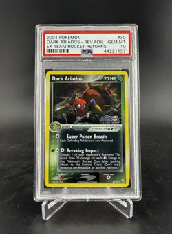 Pokemon Dark Ariados EX Team Rocket Returns Reverse Holo #30 PSA 10 Gem Mint - Image 1