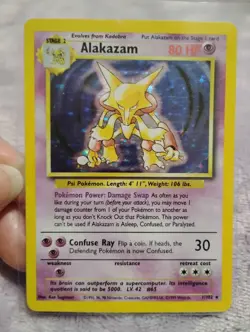 Pokemon TCG Alakazam Base Set 1/102 Holo 1999-2000 Wizards Base Set Copyright... - Image 1