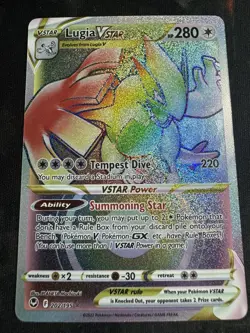Lugia VSTAR 2022 Pokemon Silver Tempest 202/195 Secret Rainbow Rare - NM - Image 1