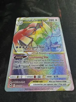 Lugia VSTAR 2022 Pokemon Silver Tempest 202/195 Secret Rainbow Rare - NM - Image 2