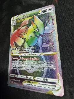 Lugia VSTAR 2022 Pokemon Silver Tempest 202/195 Secret Rainbow Rare - NM - Image 3
