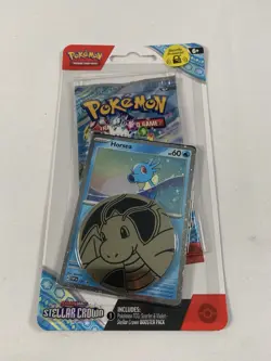 Pokemon Stellar Crown Blister Pack Horsea Promo Coin Sealed SVP137 - Image 1