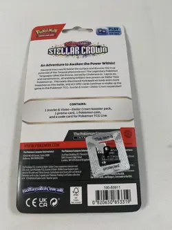 Pokemon Stellar Crown Blister Pack Horsea Promo Coin Sealed SVP137 - Image 2