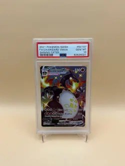 2021 POKEMON SWORD & SHIELD SHINING FATES #SV107 FULL ART/CHARIZARD VMAX PSA 10 - Image 1
