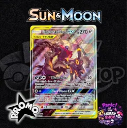 Umbreon&Darkrai GX Pokemon Tag Team Promo SM241 Full Art Holo Sun Moon MP - Image 1
