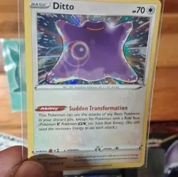 The Pokemon Company Ditto Holo Rare Holo 107/159 Crown Zenith 70 HP ENG - Image 3