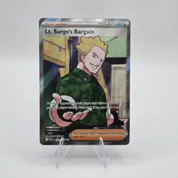 Pokemon TCG Lt. Surge's Bargain Full Art Holo Rare 170/132 Mega Evolutions M/NM - Image 4