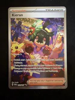 Pokemon TCG Twilight Masquerade Kieran Special Illustration Rare 218/167 NM - Image 1