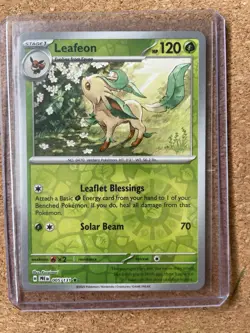 Pokemon TCG Leafeon Reverse Holo Rare Card 005/131 Prismatic Evolutions - Image 1