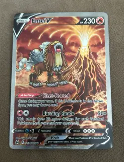 Pokemon TCG Entei V GG36/GG70 Crown Zenith Galarian Gallery Full Art Holo - Image 1