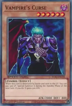 Vampire's Curse - SGX3-ENC08 - Common - 1st Edition Near Mint Yugioh Card - Image 1