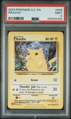 PSA 9 SEQ SET Pikachu Raichu 2023 Pokemon CLC Trading Card Classic MINT - Image 2