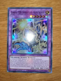 Yugioh Elemental Hero Thunder Giant Voltic Thunder MZMU-EN016 English Super Rare - Image 1