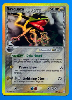 Pokemon Rayquaza Delta Species 13/113 Holo EX Delta Species Rare MP+ 2005 - Image 1
