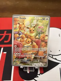 Pokemon Eevee TCG Holo Illustration Rare Card 188/167 S&V Twilight Masquerade - Image 1